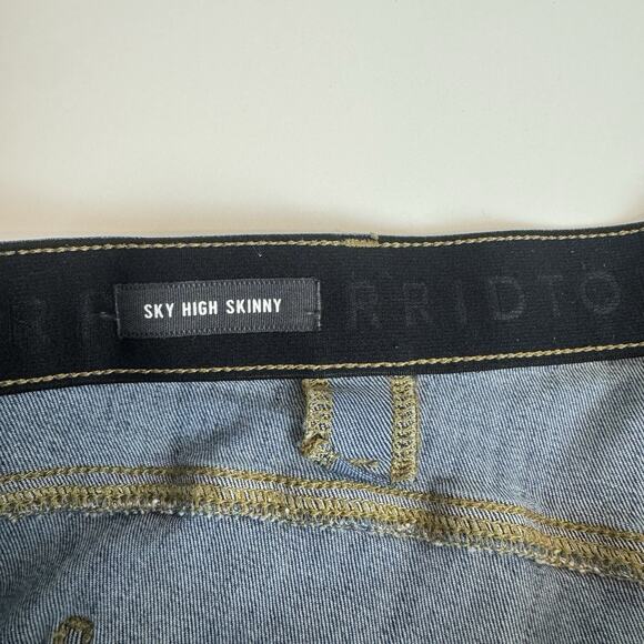 Torrid Womens Blue Denim Medium Wash Sky High Skinny Jeans Size 24r Plus Stretch - Picture 3 of 8